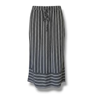 Apt.9 women's black striped pullover casual wear midi skirt - medium​